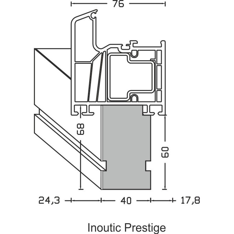 greenteQ Profilé d'isolation d'appui de fenêtre pour ETICS à haute isolation 0,95 Uwert, 2350 x 40 x 60 mm, une face en PVC blanc de 1 mm, adapté à In photo du produit BIGANW L