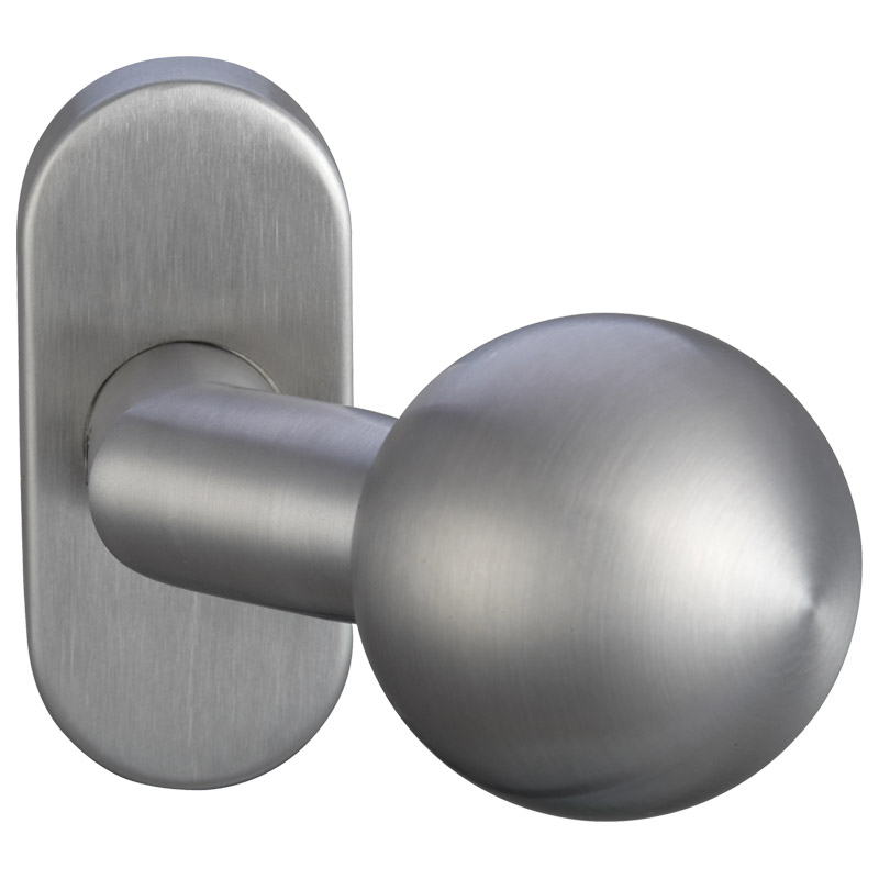 greenteQ bouton de porte ovale couronné fixe fin mat photo du produit BIGPIC L