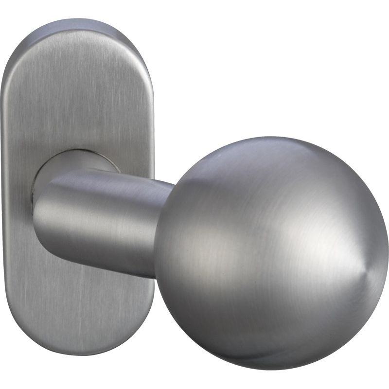 greenteQ bouton de porte ovale coudé pivotant fin mat product photo BIGPIC L