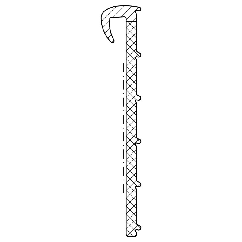 greenteQ joint d'appui de fenêtre avec bande autocollante de 15 mm, TPE-1 noir product photo BIGPIC L