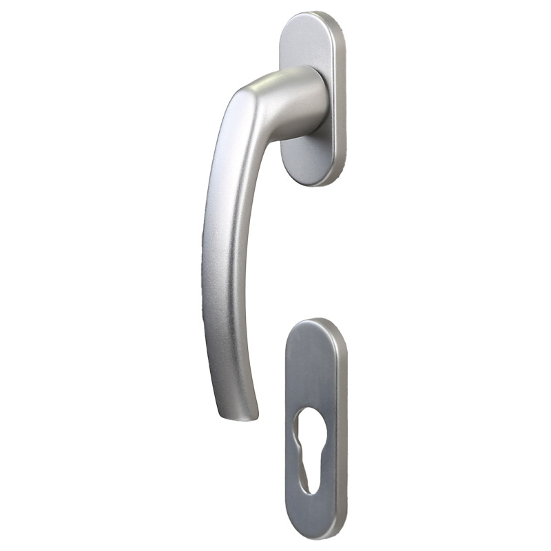 greenteQ demi-garniture pour porte de balcon BTHG31.GR-A.AL F9, côté extérieur, came de 10 mm, prise carrée M5 / 7 mm, PZ product photo BIGPIC L