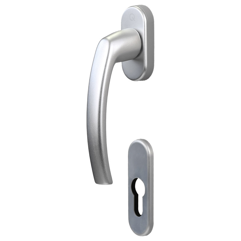 greenteQ demi-garniture de porte de balcon BTHG31.GR-I.AL F1, côté intérieur, came de 10 mm, prise carrée M5 / 7 mm, PZ product photo BIGPIC L