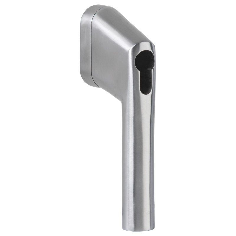 Poignée de fenêtre greenteQ FG61.SG100.PZ.ER acier inoxydable fin mat longueur de tige 24/31+36/42 mm en saillie, Ø de came 10 mm, vis M5x45 mm inclus photo du produit BIGPIC L