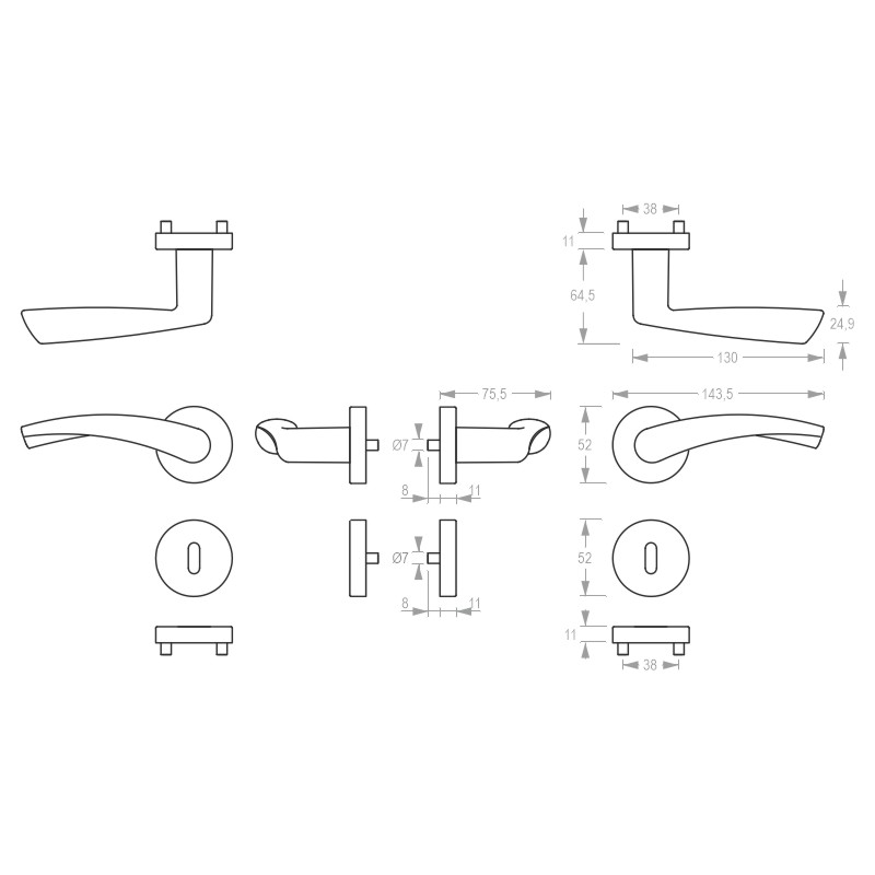 Garniture de porte DG 85.ER.RS cat.3 greenteQ photo du produit BIGSKZ L