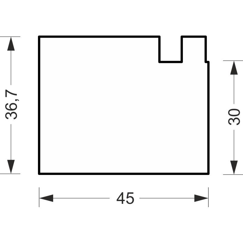 greenteQ profilé d'isolation de raccord d'appui de fenêtre hautement isolant 0,84 valeur U, 2350 x 45 x 30 mm, adapté à Veka Softline 82 photo du produit BIGSKZ L