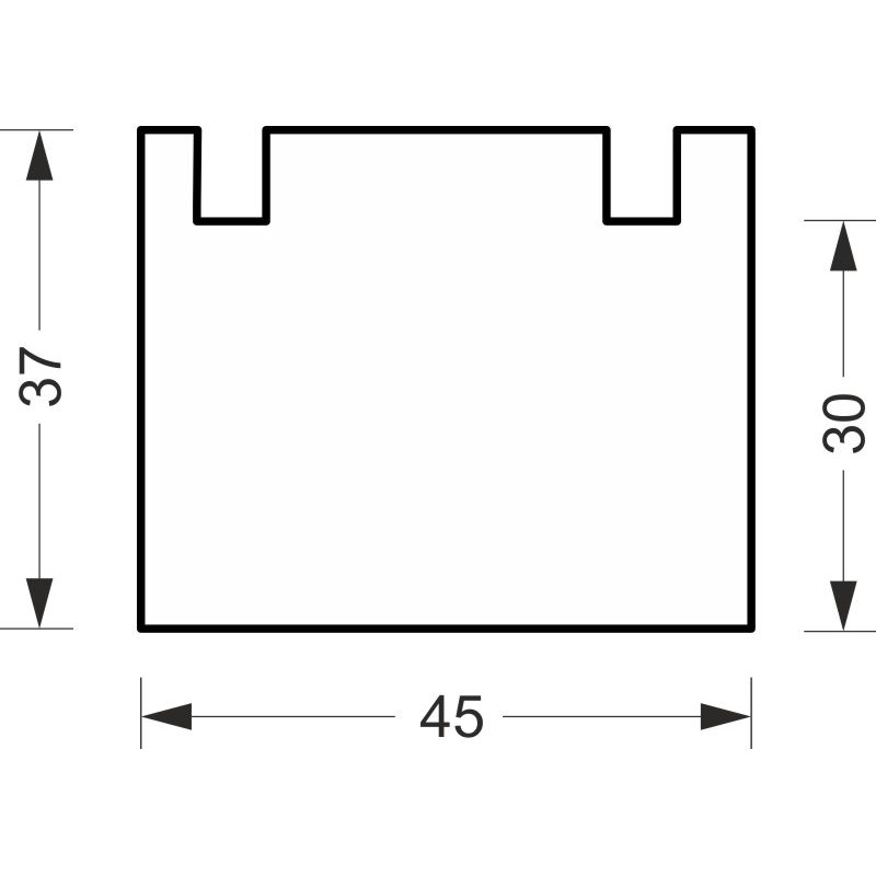 greenteQ profilé d'isolation de raccord d'appui de fenêtre hautement isolant 0,84 valeur U, 2350 x 45 x 30 mm, adapté à Inoutic Eforte photo du produit BIGSKZ L