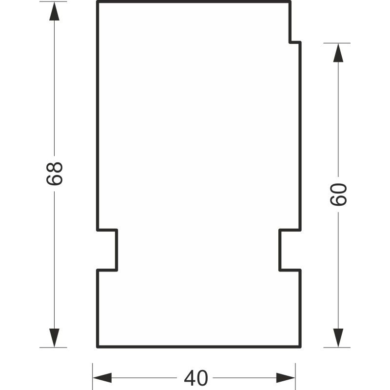 greenteQ Profilé d'isolation de raccord d'appui de fenêtre pour ITE à haute isolation 0,95 valeur U, 2350 x 40 x 60 mm, adapté à Profine 76 MD, KBE 76 photo du produit BIGSKZ L