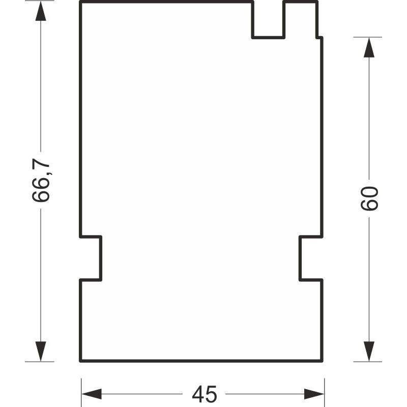 greenteQ Profilé d'isolation de l'appui de fenêtre pour ITE à haute isolation 0,84 Uwert, 2350 x 45 x 60 mm, adapté à Veka Softline 82 photo du produit BIGSKZ L