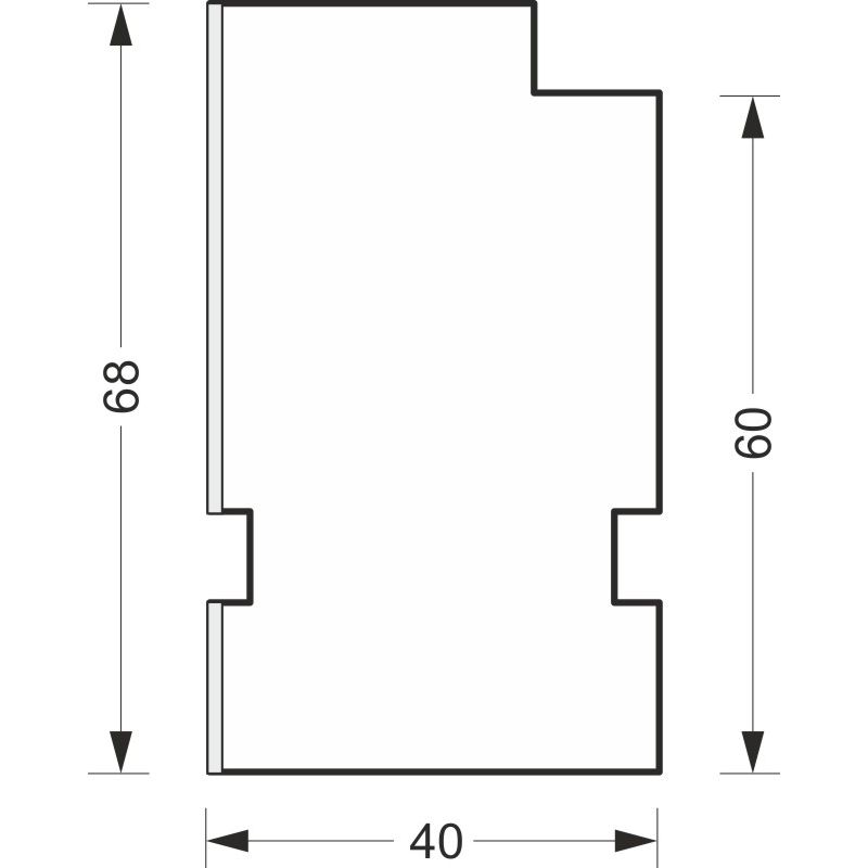 greenteQ Profilé d'isolation de raccord d'appui de fenêtre pour ETICS à haute isolation 0,95 valeur U, 2350 x 40 x 60 mm, une face en PVC blanc de 1 m product photo BIGSKZ L