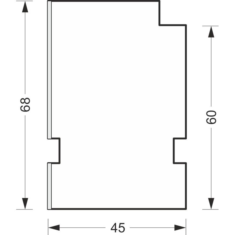 greenteQ Profilé d'isolation de raccord d'appui de fenêtre pour ITE à haute isolation 0,84 valeur U, 2350 x 45 x 60 mm, une face en PVC blanc de 1 mm, product photo BIGSKZ L