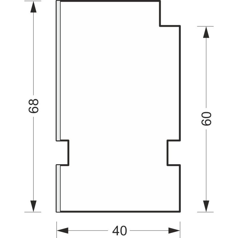 greenteQ Profilé d'isolation d'appui de fenêtre pour ETICS à haute isolation 0,95 Uwert, 2350 x 40 x 60 mm, une face en PVC blanc de 1 mm, adapté à In photo du produit BIGSKZ L
