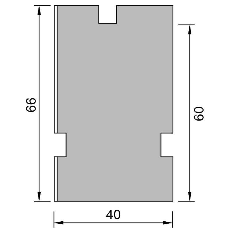 greenteQ Profilé d'isolation de raccord d'appui de fenêtre hautement isolant 0,95 valeur U, 2350 x 40 x 60/66 mm, une face 1 mm PVC blanc, adapté à la photo du produit BIGSKZ L