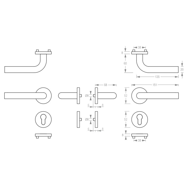 Garniture de porte DG 62.ER.RS cat.3 greenteQ photo du produit BIGSKZ L
