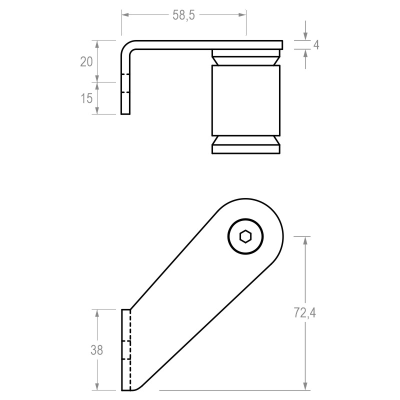 greenteQ support 45ø acier inoxydable fin mat rs product photo BIGSKZ L