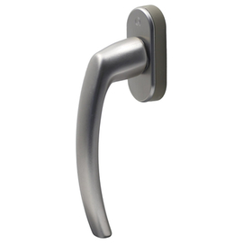 Poignée de fenêtre greenteQ FG31.AL couleur argent foncé F9 avec tige carrée de 37 mm 7 mm,90°, Ø de came 10 mm, vis M5x45 mm incluses product photo