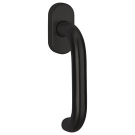 poignée de fenêtre greenteQ FG60L.ER.RAL9005 revêtement noir RAL9005, longueur de tige 24/31+36/42 mm saillie 7 mm, Ø de came 10 mm, vis M5x45mm inclu photo du produit