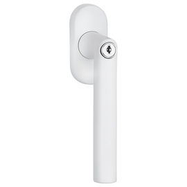 Poignée de fenêtre greenteQ FG61D.SG100.ER.RAL9016 revêtement blanc trafic RAL9016, longueur de tige 24/31+36/42 mm saillie 7 mm, Ø de came 10 mm, vis product photo