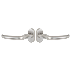 greenteQ paire de béquilles DG65H.A.FS.AP.ER.ORS inox fin mat, TS 69-85 mm tige carrée 9 mm, utilisable des deux côtés photo du produit