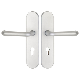 greenteQ garniture de protection pour porte d'entrée d'appartement DG60.S216.AL.F1.NS aluminium couleur argent, distance 72 mm PZ, tige carrée 8 mm ép product photo