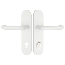 greenteQ garniture de protection pour porte d'entrée DG60.S216.ZA.AL.RAL9016.NS aluminium revêtu blanc trafic mat RAL9016, distance 92 mm PZ, tige car photo du produit