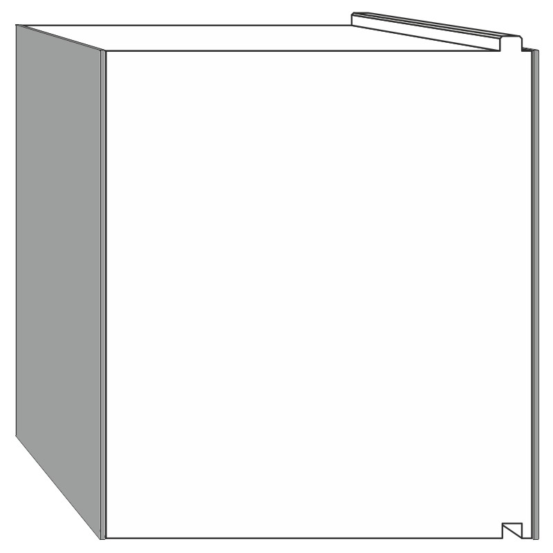 greenteQ podkonstrukcija izolacijski profil prag vrata 2350x100/103x90, glodani, PVC presvlaka obostrano 1mm, slična RAL boja 7004 Slika proizvoda BIGPIC L