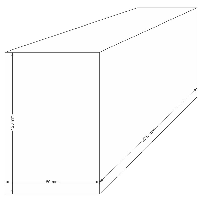 greenteQ klima kompatibilan 2.0 profil 2250x120x80 mm Slika proizvoda BIGSKZ L