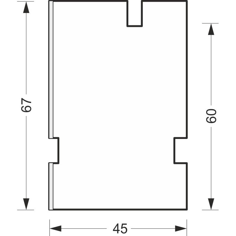 greenteQ spojni izolacijski profil za prozorsku dasku za ETICS, visokoizolacijski 0,84 Uvrijednost, 2350 x 45 x 60 mm, jednostrano 1 mm PVC bijeli, po Slika proizvoda BIGSKZ L