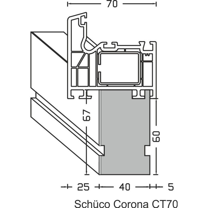 greenteQ Ablakpárkány csatlakozó szigetelőprofil ETICS-hez magas hőszigetelő 0,95 U-értékkel, 2350 x 40 x 60 mm, 1 mm PVC fehér az egyik oldalon, alka termékfotó BIGANW L