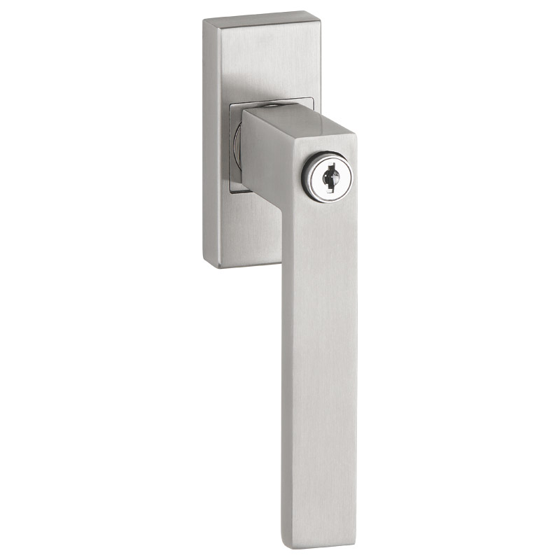 greenteQ ablakkilincs FG81.SG100.ER. rozsdamentes acél finom matt, 100 Nm csap hossza 24/31+36/42 mm kiálló 7 mm, bütykös Ø 10 mm, M5x50 mm-es csavaro termékfotó BIGPIC L
