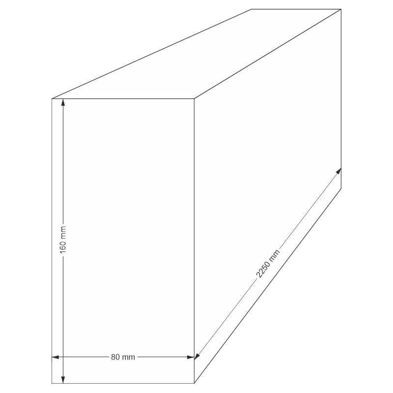 greenteQ Klima Konform 2.0 profil 2250x160x80 mm termékfotó BIGSKZ L