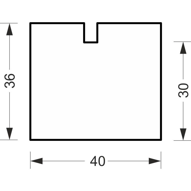 greenteQ ablakpárkány csatlakozó szigetelőprofil, magas hőszigetelő képességű 0,95 U-értékkel, 2350 x 40 x 30 mm, alkalmas Salamander Streamline / 3D- termékfotó BIGSKZ L