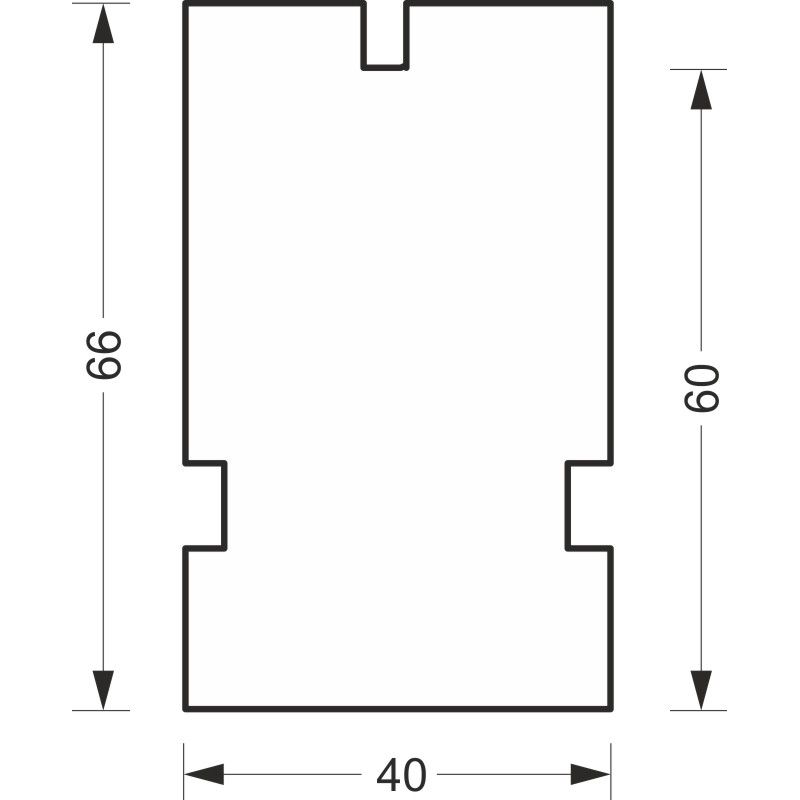 greenteQ Ablakpárkány csatlakozó szigetelőprofil ETICS-hez magas hőszigetelő 0,95 U-értékkel, 2350 x 40 x 60 mm, alkalmas Salamander Streamline / 3D-h termékfotó BIGSKZ L