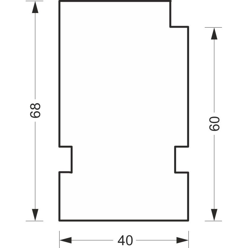 greenteQ Ablakpárkány csatlakozó szigetelőprofil ETICS-hez, magas hőszigetelő 0,95 U-értékkel, 2350 x 40 x 60 mm, Gealan S8000 iQ-hez alkalmas. termékfotó BIGSKZ L