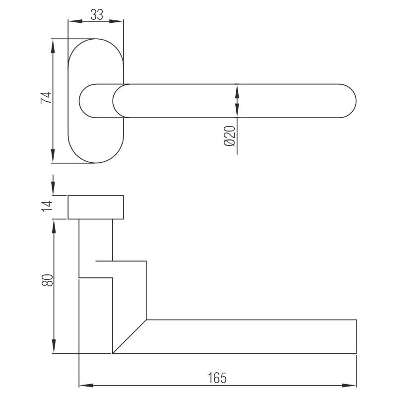 greenteQ maniglia femmina DG61H.A.ER.ORS.LT in acciaio inox opaco, perno quadro per 8 mm, utilizzabile su entrambi i lati con doppia molla foto del prodotto BIGSKZ L