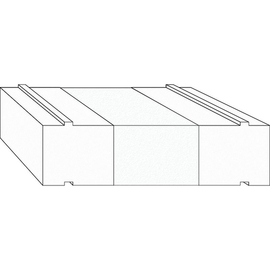 Profilo isolante per sottostruttura greenteQ per porta alzante scorrevole 2350x50/53x194, fresato, senza rivestimento in PVC per il sistema scorrevole foto del prodotto