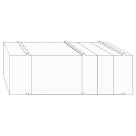 greenteQ Profilo isolante di sottostruttura per porta alzante scorrevole 2350x100/103x318,5, fresato, senza rivestimento in PVC per sistema Siegenia E foto del prodotto