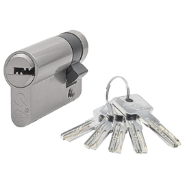 greenteQ Mezzo cilindro chiave piatta SX 55 10/55 8-F con 5 chiavi foto del prodotto