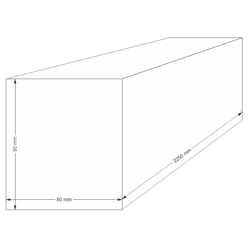 "greenteQ Klima Konform 2.0" profilis 2250x8 0x90 mm produkto nuotrauka BIGSKZ L