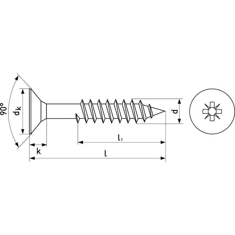 GreenteQ SPS SK 6.0x150 PZD TG gvz produkto nuotrauka BIGSKZ L