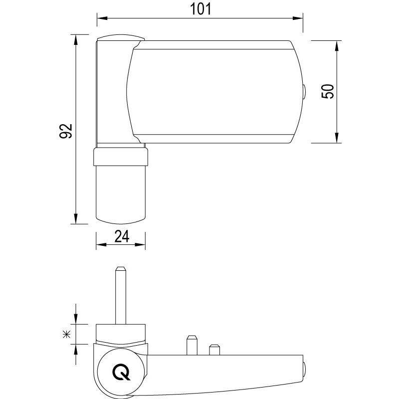 greenteQ Durų vyriai TB 100.ZD.K 18.5-21.5 p aukso spalvos/1036 produkto nuotrauka BIGSKZ L