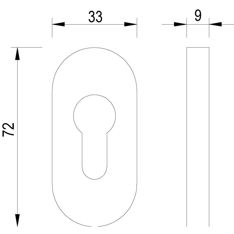 greenteQ Key rose PZ ovalus 9 mm E R smulkiai matinis produkto nuotrauka BIGSKZ L