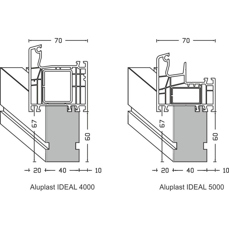 greenteQ Vensterbankaansluiting isolatieprofiel voor ETICS sterk isolerend 0,95 U-waarde, 2350 x 40 x 60 mm, 1 mm PVC wit aan één zijde, geschikt voor productfoto BIGANW L