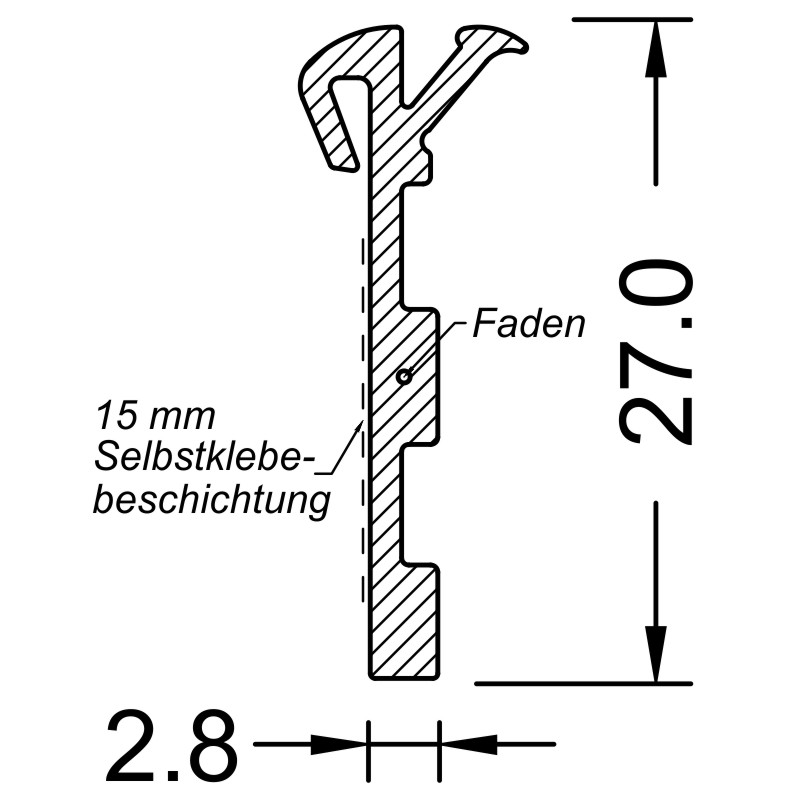 Q Raamdorpelafdichting zwart, zelfklevend met draad 2 spoelen van elk 50 m product photo BIGSKZ L