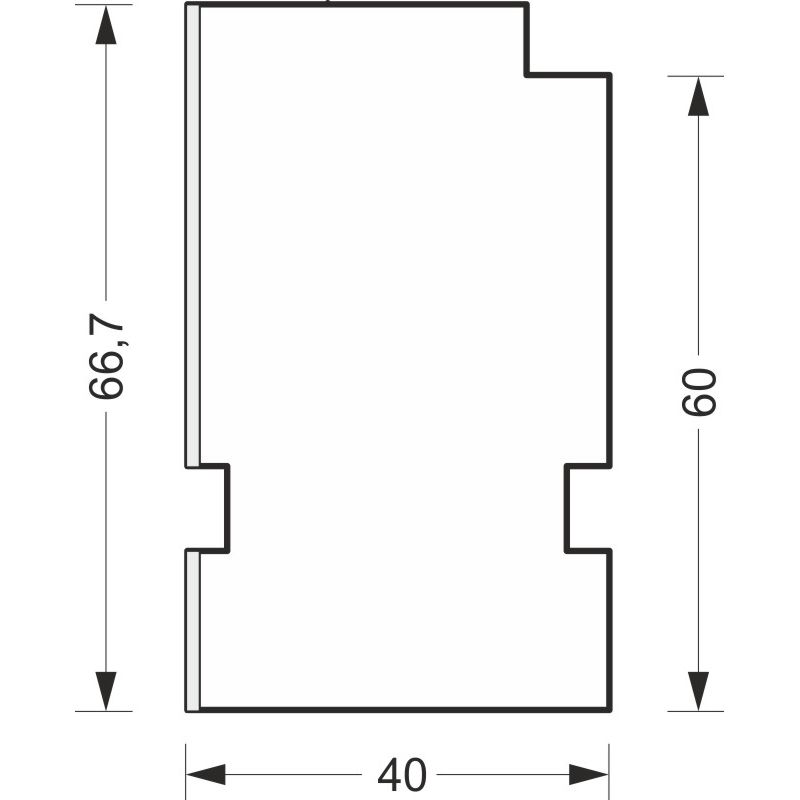greenteQ vensterbankaansluiting isolatieprofiel voor ETICS sterk isolerend 0,84 U-waarde, 2350 x 40 x 61,3 mm, 1 mm PVC wit aan één zijde, geschikt vo productfoto BIGSKZ L