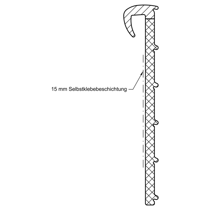greenteQ vensterbankafdichting met 15 mm zelfklevende tape, TPE-1 zwart productfoto BIGSKZ L