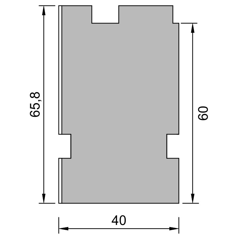 greenteQ vensterbankaansluiting isolatieprofiel, sterk isolerend 0,95 U-waarde, 2350 x 40 x 60/66 mm, 1 mm PVC wit aan één zijde, geschikt voor Salama productfoto BIGSKZ L