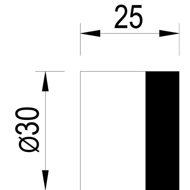 greenteQ Wanddeurbuffer D=30 ER fijn mat productfoto BIGSKZ L