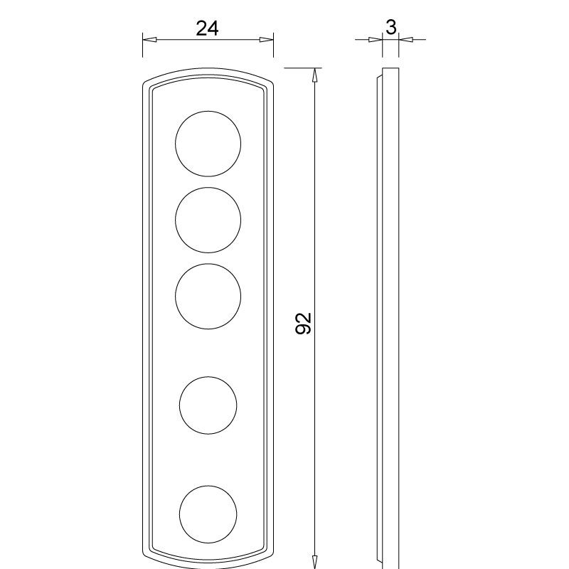 greenteQ opvulstuk 3 mm voor TB 100.ZD.K chroom/zilverkleurig aluminium productfoto BIGSKZ L