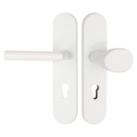 greenteQ Residentiële voordeur beveiligingsdeurset DG61.S216.AL.RAL9016.NSWK Aluminium verkeerswit gecoat mat RAL9016, afstand 72 mm PZ, vierkante as productfoto