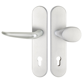 greenteQ voordeur veiligheidsdeurset DG65.S216.AL.F1.NSWK Aluminium zilverkleurig, afstand 92 mm PZ, vierkante as 8/10 mm deurdikte 64-77 mm, incl. dr productfoto